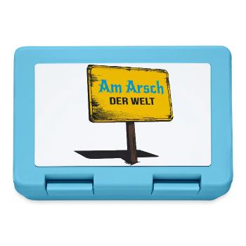 Am Arsch der Welt – Öde, langweilig, nix los! - Brotdose - Saphirblau - Vorne