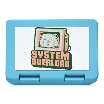 Retro Computer-Kätzchen: System Overload - Brotdose - Saphirblau - Vorne