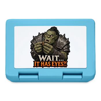 Wait... It Has Eyes?! – Tabletop Ork Miniatur - Brotdose - Saphirblau - Vorne
