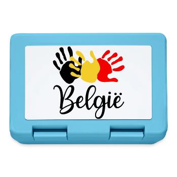 Hände Belgien Englisch - Brotdose - Saphirblau - Vorne