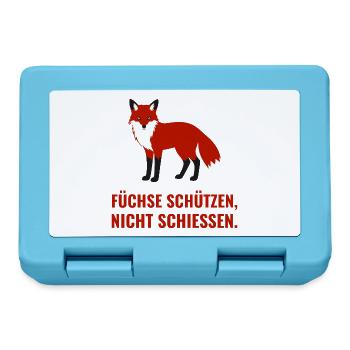 Füchse schützen, nicht schiessen - Brotdose - Saphirblau - Vorne