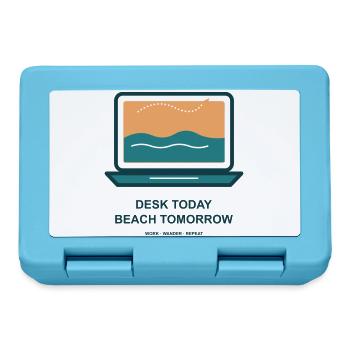 Schreibtisch Heute Strand Morgen - Brotdose - Saphirblau - Vorne