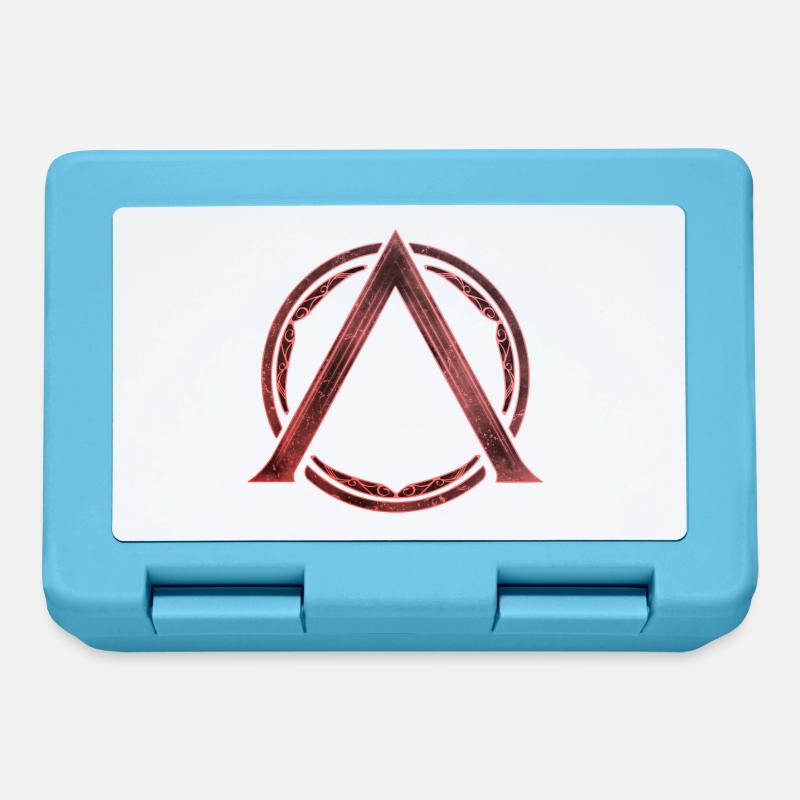 Sparta Lambda Symbol Feuerrot - Brotdose - Saphirblau