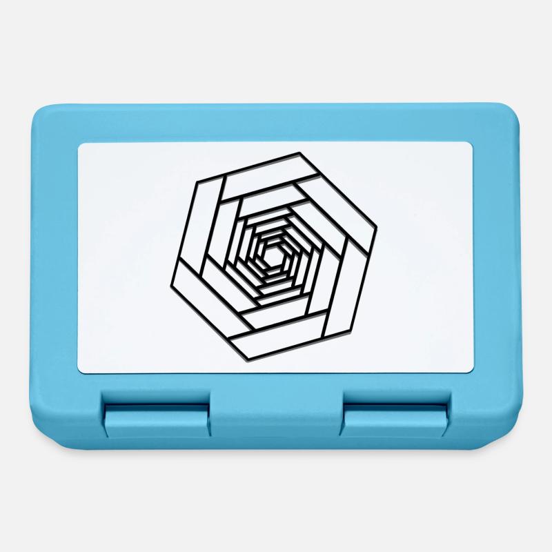 Hexagon infinite design - Lunchbox - sapphire blue