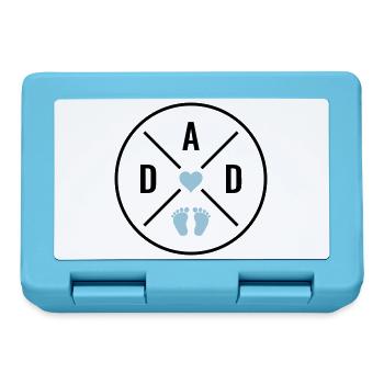 DAD Heart Baby Baby Feet Dad Love Father's Day Dad - Lunchbox - sapphire blue - Front