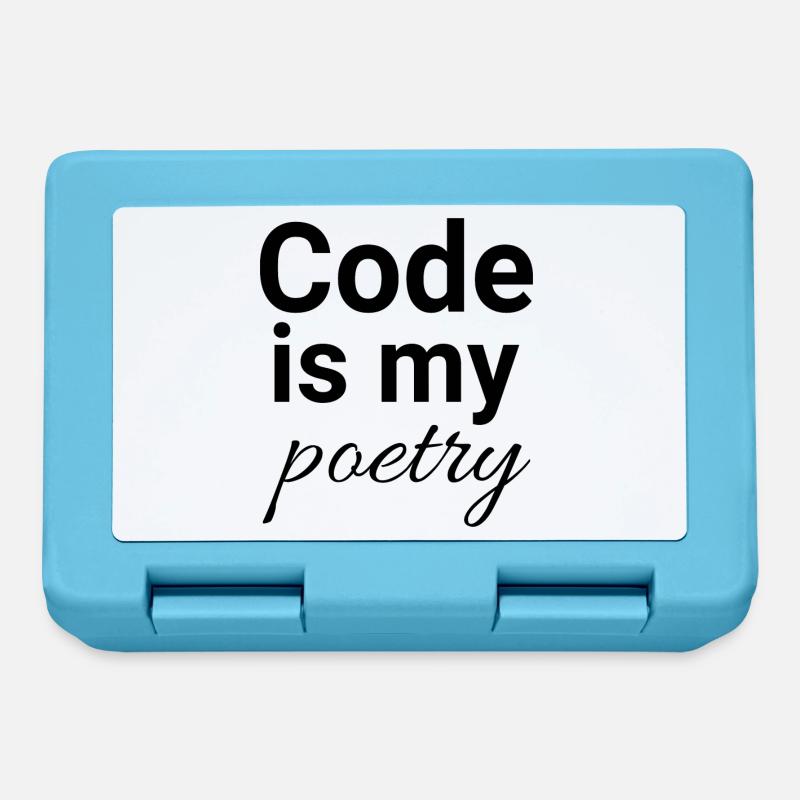 Code is my poetry - Brotdose - Saphirblau