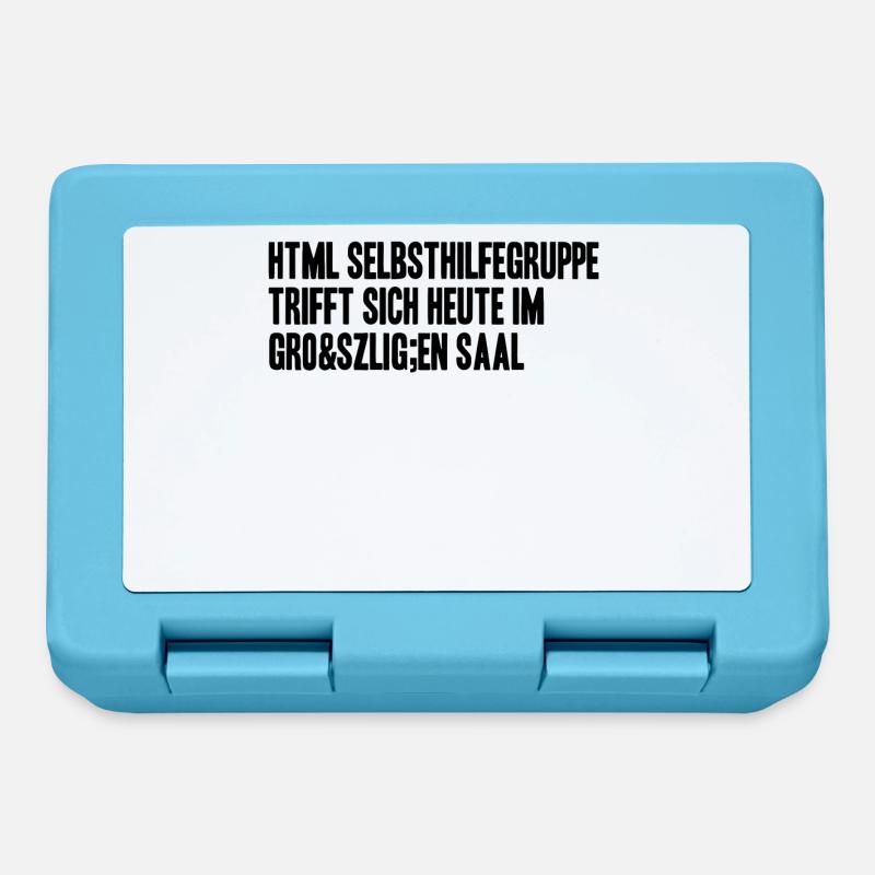 html selbsthilfegruppe heute im großen Saal - Brotdose - Saphirblau