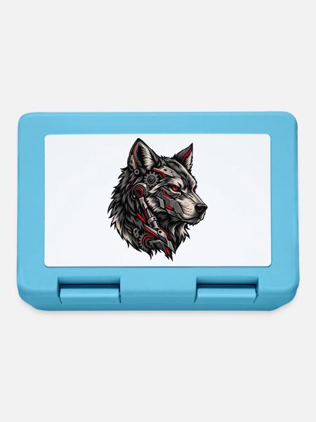 Mechanischer Wolf - Brotdose - Saphirblau
