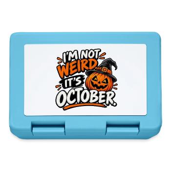 Ich bin nicht komisch... Es ist Oktober! - Brotdose - Saphirblau - Vorne