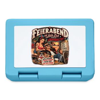 Feierabend ist Lebensqualität - Brotdose - Saphirblau - Vorne