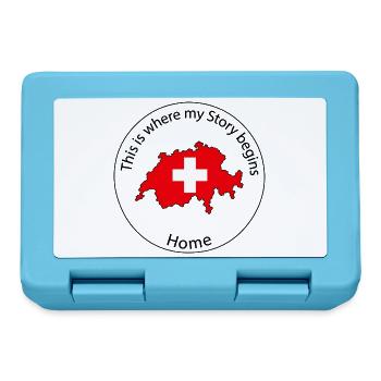 Schweiz - This is where My Story beginns - Brotdose - Saphirblau - Vorne