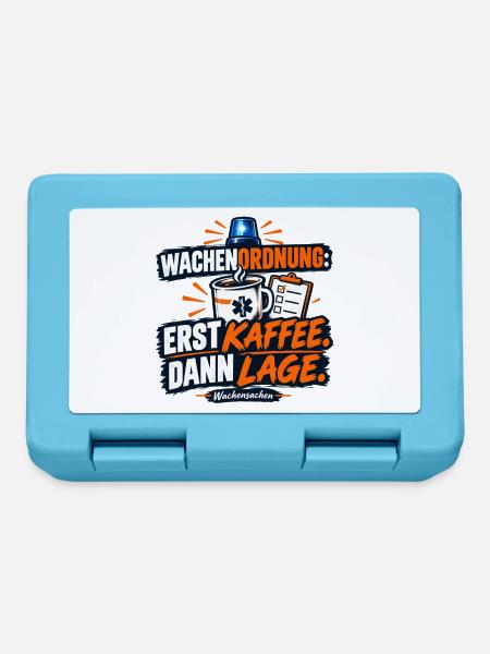 Wachenordnung Erst Kaffee Dann Lage - Brotdose - Saphirblau