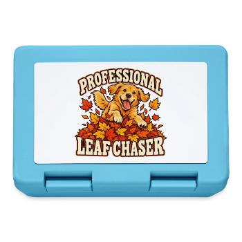 Professional Leaf Chaser – Herbst-Hundemotiv - Brotdose - Saphirblau - Vorne
