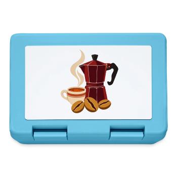 Mokkazauber Kaffee-Set - Brotdose - Saphirblau - Vorne