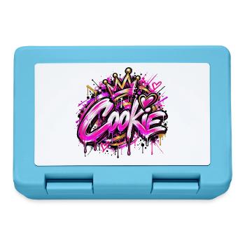 COOKIE – Queen of Street Art! 👑💖 - Brotdose - Saphirblau - Vorne