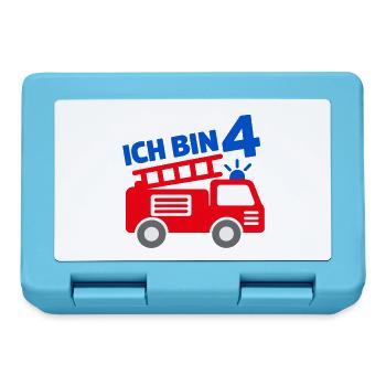 Ich bin 4 Feuerwehr - Brotdose - Saphirblau - Vorne