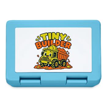 Tiny Builder – Lustiger Baustellen LKW für Kinder - Brotdose - Saphirblau - Vorne