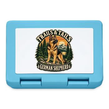 Trails and Tails – Deutscher Schäferhund Wandern - Brotdose - Saphirblau - Vorne