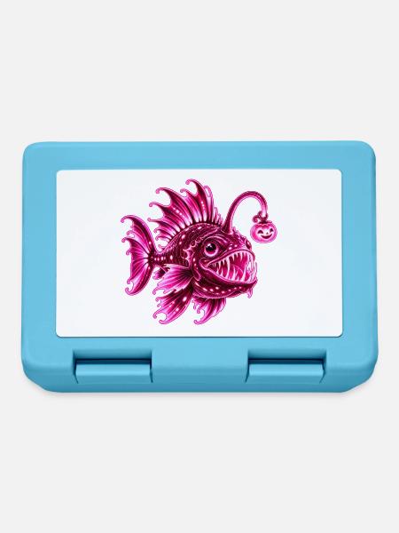 Rosa biolumineszente Laternenfisch - Brotdose - Saphirblau