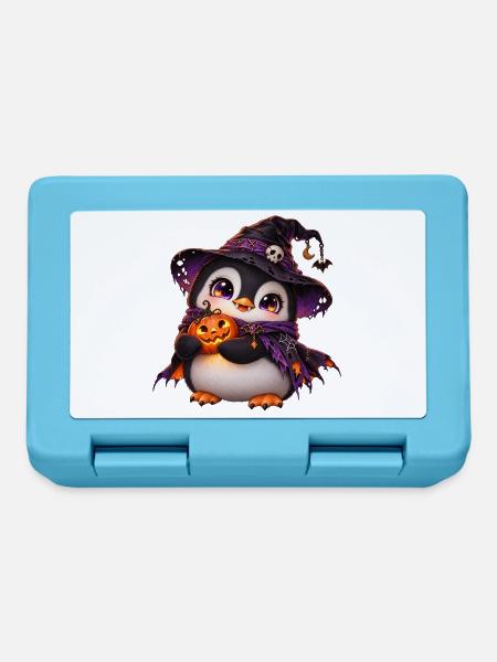 Halloween-Pinguinpinguin - Brotdose - Saphirblau