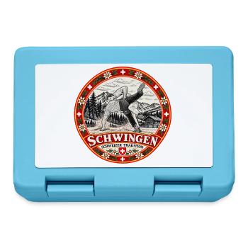 Schwingen Schweizer Tradition - Brotdose - Saphirblau - Vorne