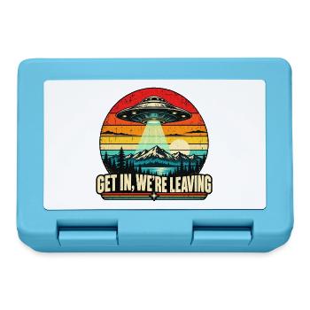 UFO Sunset Retro Tee - Brotdose - Saphirblau - Vorne