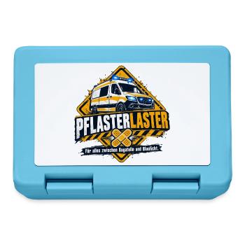 Pflaster Laster Blaulicht Humor - Brotdose - Saphirblau - Vorne