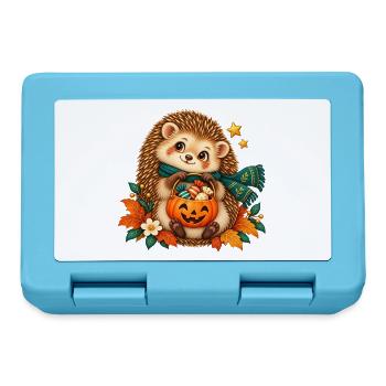 Igel-Herbst-Kürbis Halloween - Brotdose - Saphirblau - Vorne