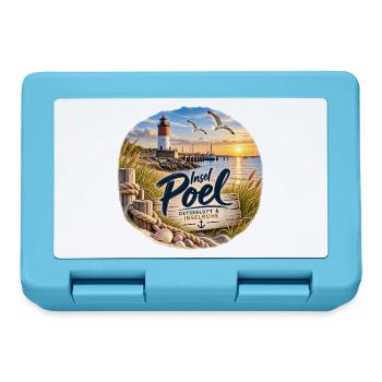 Insel Poel Ostseeluft Design - Brotdose - Saphirblau - Vorne