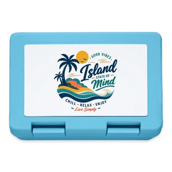 Island Mind – Gute Vibes Insel - Brotdose - Saphirblau - Vorne