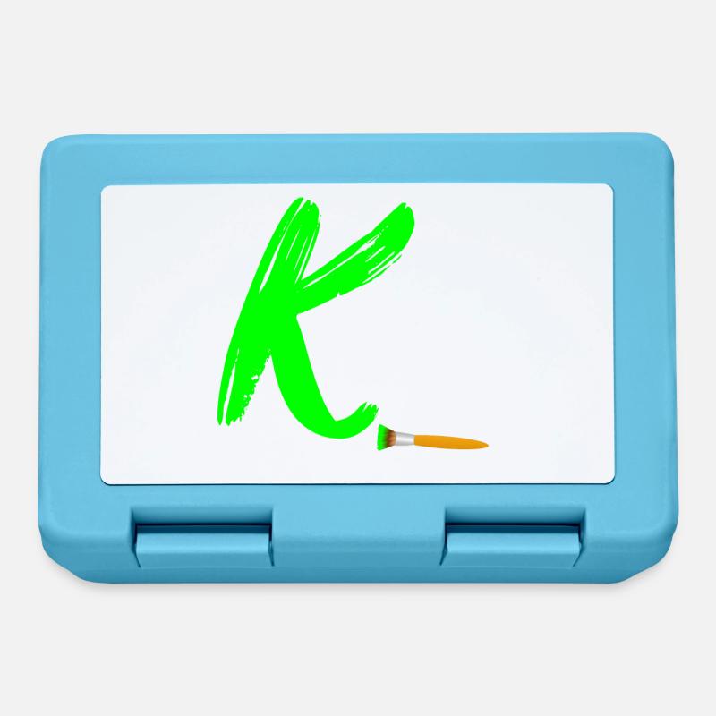 morceau vert k - Boîte à goûter - bleu saphir