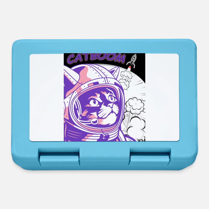 CATBOOM Comic Book Space Katzenexplosion - Brotdose - Saphirblau