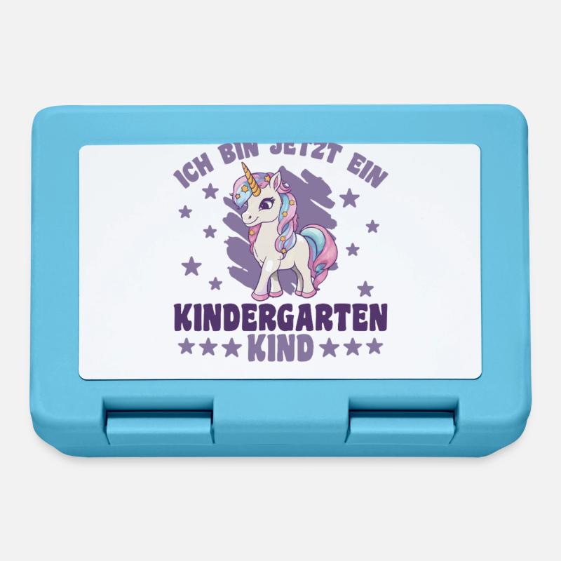 ich bin ein Kindergartenkind Kindergarten Einhorn - Brotdose - Saphirblau