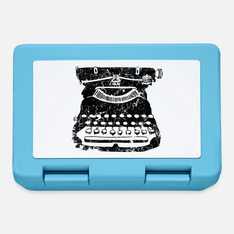 Vintage typewriter - Lunchbox - sapphire blue