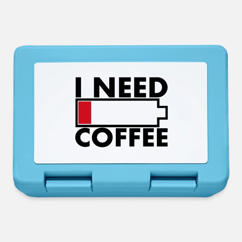 Funny i need coffee funny gift idea - Lunchbox - sapphire blue