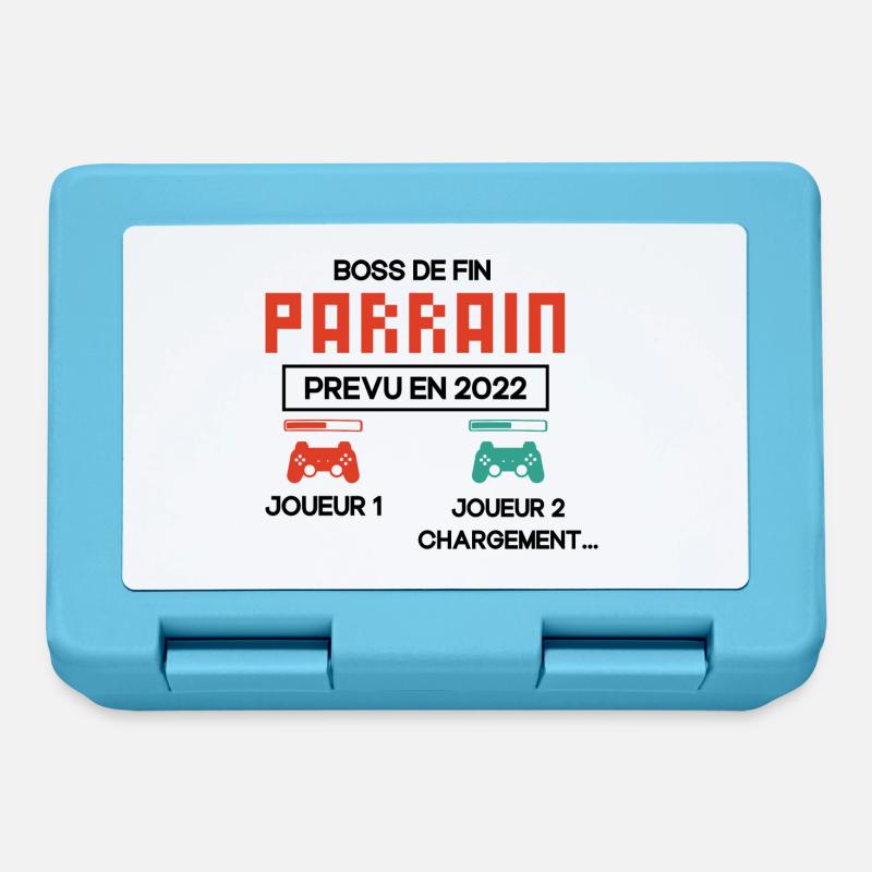 Annonce Grossesse Demande Parrain Originale Geek - Boîte à goûter - bleu saphir
