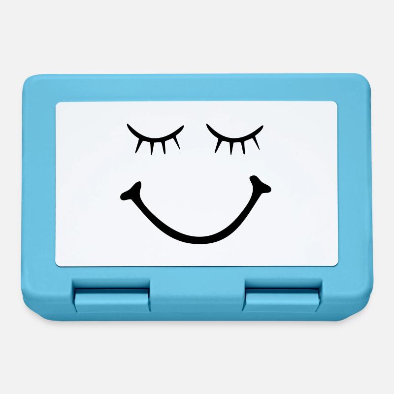 smiley - smile - Brotdose - Saphirblau