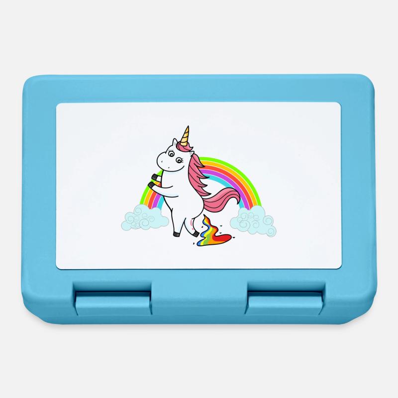 Pooping unicorn rainbow - Lunchbox - sapphire blue