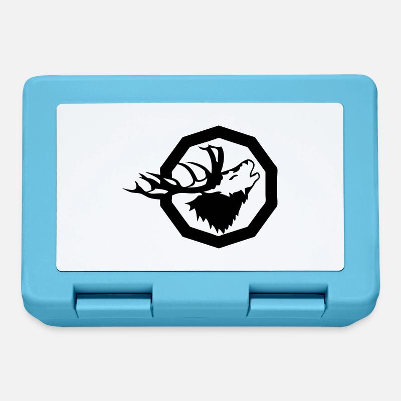 cerf logo chasse - Boîte à goûter - bleu saphir