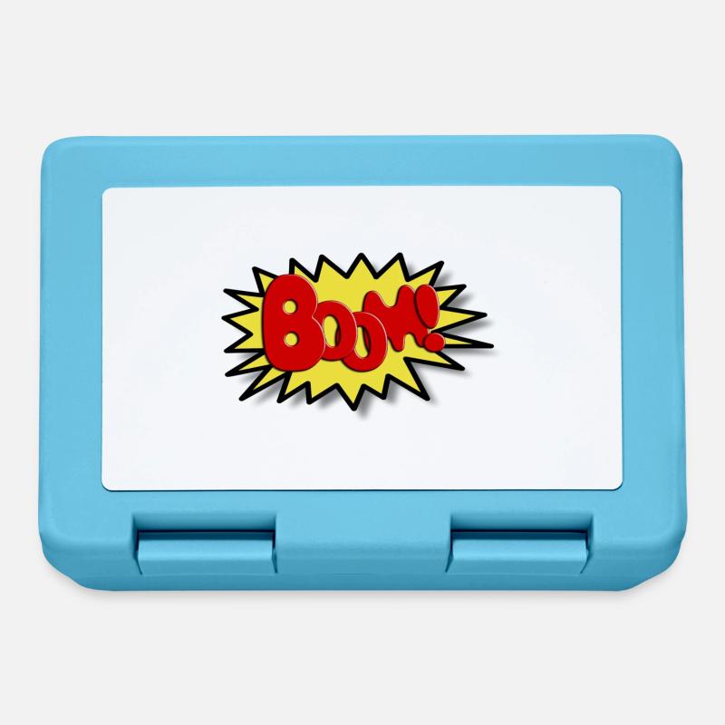 Boom Comicstyle Comicfigur Lichtenstein Pop Art - Brotdose - Saphirblau