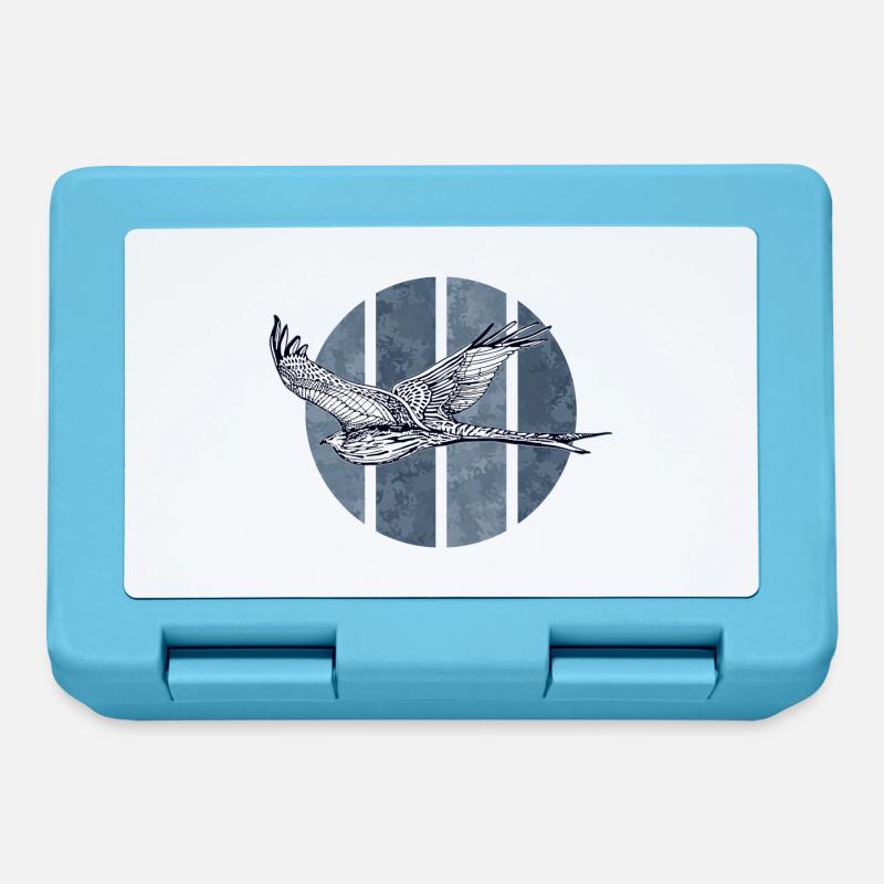 oiseau - Boîte à goûter - bleu saphir