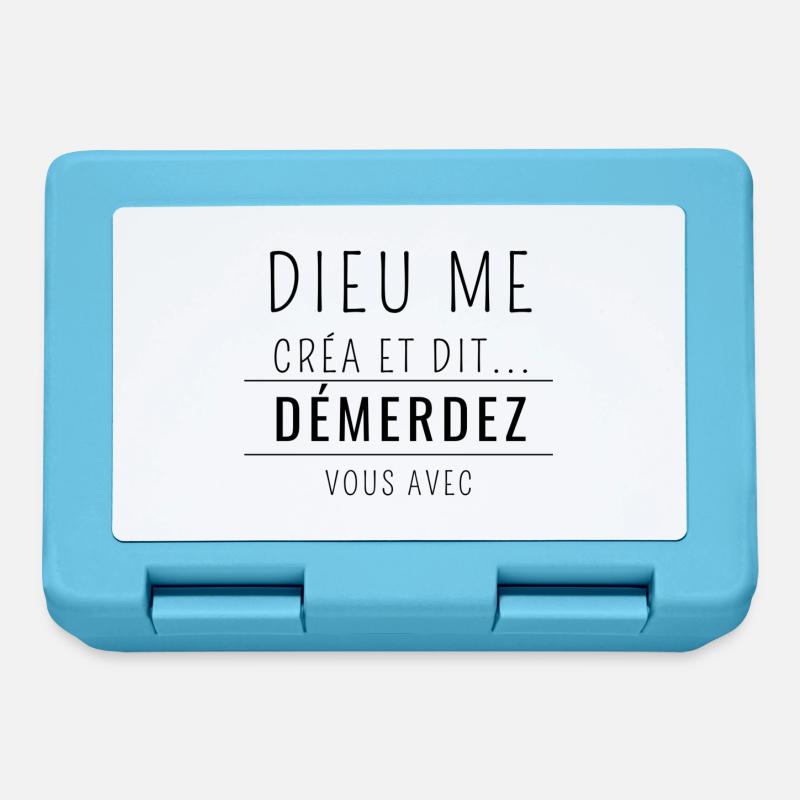 Dieu me crée et dit ! - Boîte à goûter - bleu saphir