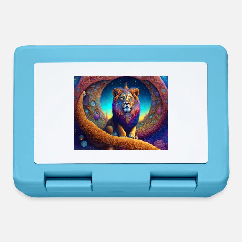 Lion - Boîte à goûter - bleu saphir