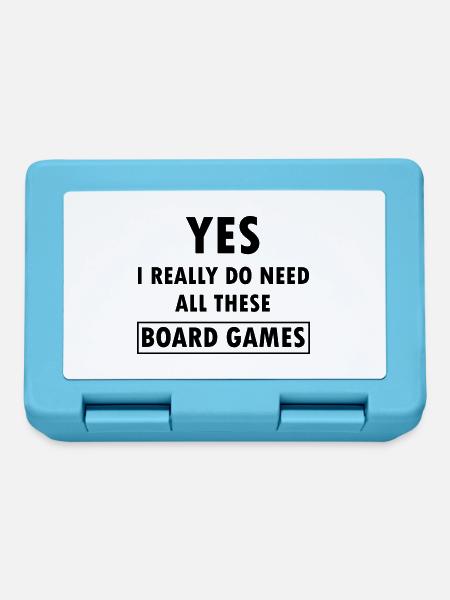 boardgame chess backgammon game night - Brotdose - Saphirblau