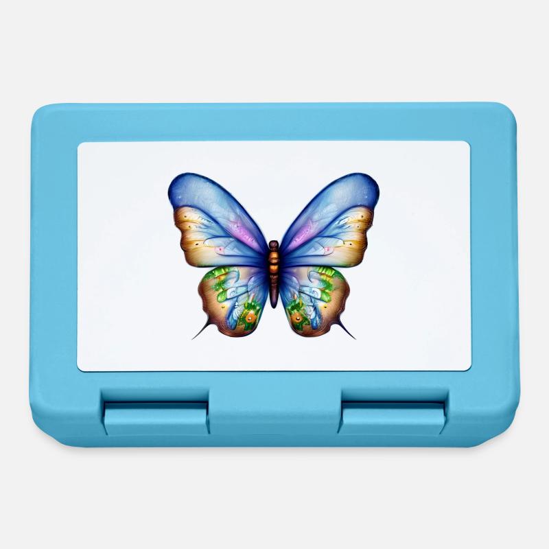 Papillon Insecte Animal Papillon - Boîte à goûter - bleu saphir