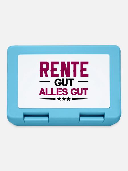 rente gut alles gut - Brotdose - Saphirblau