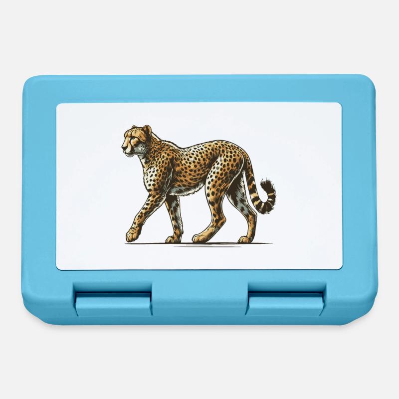 Guépard - Boîte à goûter - bleu saphir