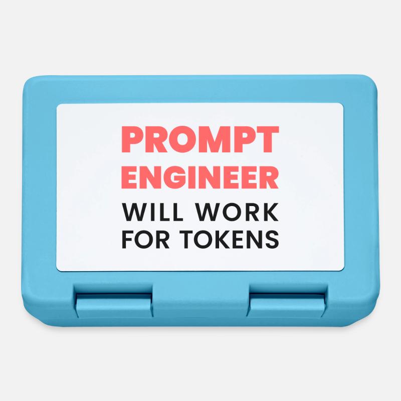 Prompt Engineer – Will Work for Tokens | AI Meme - Lunchbox - sapphire blue