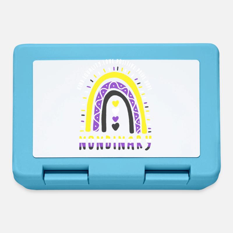 Nonbinary Boho Rainbow - Lunchbox - sapphire blue