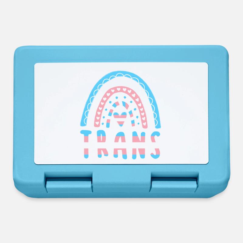 Trans Spruch Trans Pride Transgender Rainbow - Brotdose - Saphirblau